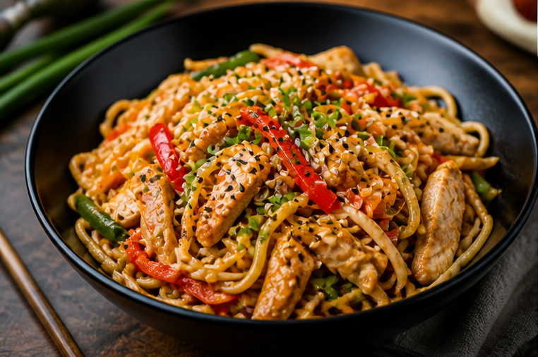 Noodles with chicken